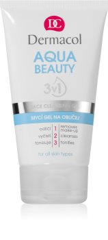 Dermacol Aqua Beauty τζελ πλυσίματος για πρόσωπο 3 σε 1