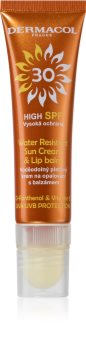 Dermacol Sun Water Resistant водостійкий сонцезахисний крем з бальзамом для губ SPF 30