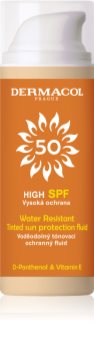 Dermacol Sun Water Resistant wasserfestes Fluid zum Tönen der Haut hoher UV-Schutz