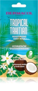 Dermacol Tropical Tahitian υφασμάτινη μάσκα ενυδάτωσης