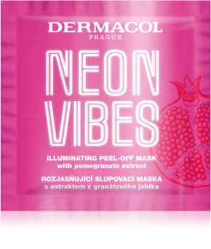 Dermacol Neon Vibes αναζωογονητική μάσκα που ξεφλουδίζει για άμεση λαμπρότητα