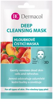 Dermacol Deep Cleasing Mask υφασμάτινη 3D εις βάθος καθαριστική μάσκα