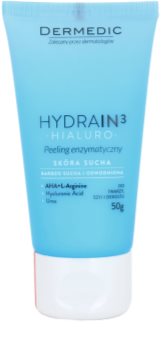 Dermedic Hydrain3 Hialuro peeling enzimático para pele seca desidratada