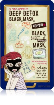 Dewytree Black Mask Deep Detox Detox ansigts sheetmaske