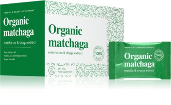 DoktorBio Organic matchaga Matcha tea & Chaga extract doplněk stravy pro udržení energie a kognitivní výkonnosti