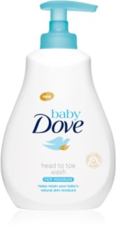 Dove Baby Rich Moisture gel za umivanje za telo in lase