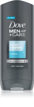 Dove Men+Care Clean Comfort hydratační sprchový gel na obličej, tělo a vlasy