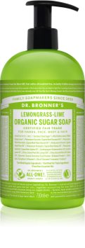 Dr. Bronner’s Lemongrass & Lime sapone liquido per corpo e capelli