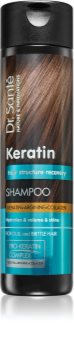 Dr. Santé Keratin regenerierendes und feuchtigkeitsspendendes Shampoo für brüchiges Haar ohne Glanz