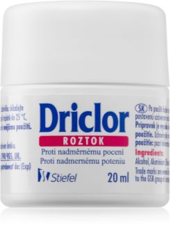 Driclor Solution rutulinis antiperspirantas gausiam prakaitavimui mažinti