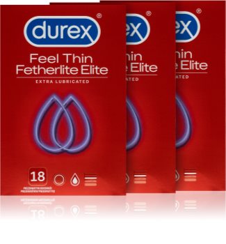 Durex Feel Thin Extra Lubricated 2+1 kondomy