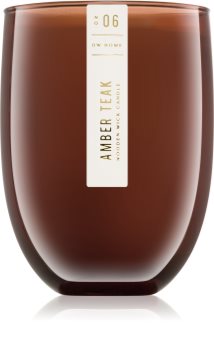 DW Home Amber Teak illatos gyertya fa kanóccal
