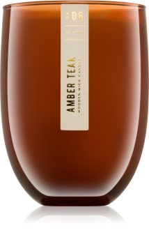 DW Home Amber Teak vonná svíčka s dřevěným knotem
