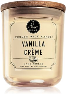 DW Home Signature Vanilla Créme vonná sviečka s dreveným knotom