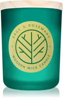 DW Home Sage & Rosemary Tuoksukynttilä Puinen Sydän