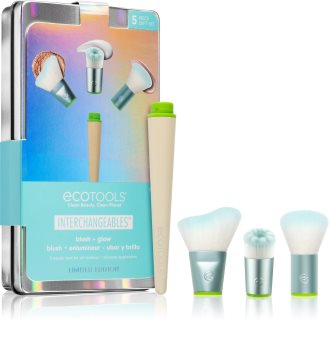 EcoTools Interchangeables™ Blush & Glow multifunkční štětec (3 v 1)
