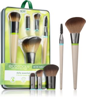 EcoTools Interchangeables™ Daily Essentials zestaw pędzli z etui