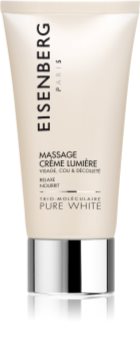 Eisenberg Pure White Massage Crème Lumière Hieronta Kasvovoide Säteilylle ja Kosteudelle