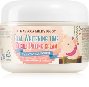 Elizavecca Milky Piggy Real Whitening Time Secret Pilling Cream hydratační zjemňující krém s peelingovým efektem