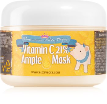 Elizavecca Milky Piggy Vitamin C 21% Ample Mask Fugtgivende og lysnende maske til træt hud