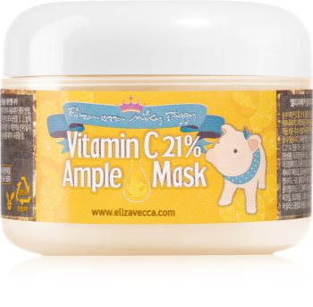 Elizavecca Milky Piggy Vitamin C 21% Ample Mask hidratáló és világosító maszk fáradt bőrre