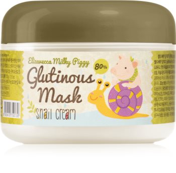 Elizavecca Milky Piggy Glutinous Mask 80% Snail Cream intenzivně hydratační a vyživující maska se šnečím extraktem
