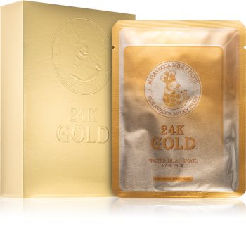 Elizavecca Milky Piggy 24K Gold Water Dual Snail Mask Feuchtigkeitsspendende Tuchmaske mit 24 Karat Gold