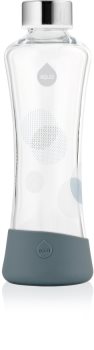 EQUA Metallic Silver glass water bottle