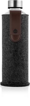 EQUA Mismatch Chocolate Night glass water bottle + cover