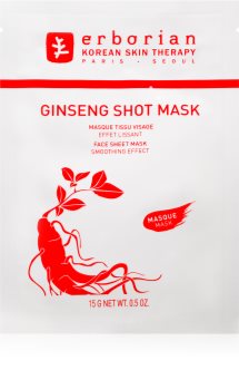Erborian Ginseng Shot Mask plátýnková maska s vyhlazujícím efektem