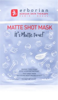 Erborian Shot Mask Its Matte Time! Feuchtigkeitsspendende Tuchmaske für mattes Aussehen