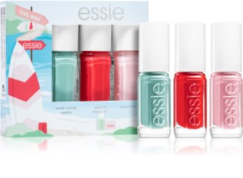 Essie  Mini Triopack Summer zestaw lakierów do paznokci mint candy apple, peach daiquiri, mademoiselle odcień