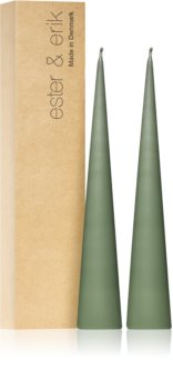 ester & erik cone candles green soil (no. 70) bougie décorative