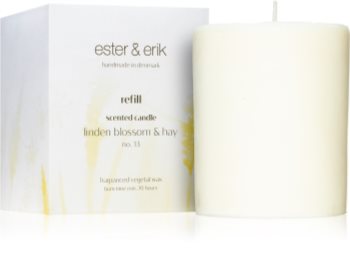 ester & erik scented candle linden blossom & hay (no. 13) vela perfumada  recarga de recambio