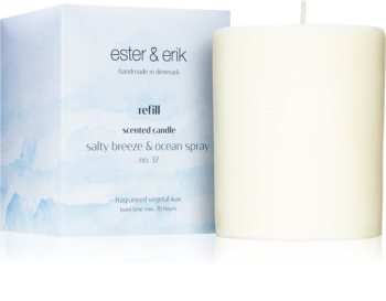 ester & erik scented candle salty breeze & ocean spray (no. 37) vela perfumada recarga de substituição