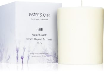 ester & erik scented candle white thyme & moss (no. 42) Tuoksukynttilä Täyttöpakkaus