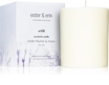 ester & erik scented candle white thyme & moss (no. 42) vela perfumada  recarga de recambio