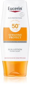 Eucerin Sun Sensitive Protect extra könnyű napozó tej SPF 50+