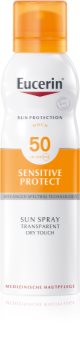 Eucerin Sun Sensitive Protect transparentní mlha na opalování SPF 50