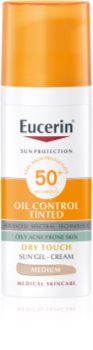 Eucerin Sun Oil Control Tinted Crème gel solaire SPF 50+