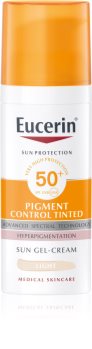 Eucerin Sun Pigment Control Tinted emulsie protectoare împotriva hiper-pigmentării tenului SPF 50+