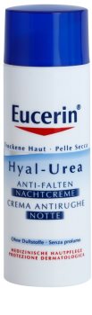 Eucerin Hyal-Urea creme de noite antirrugas para pele seca a atópica