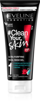 Eveline Cosmetics #Clean Your Skin čistiaci pleťový gél pre mastnú pleť