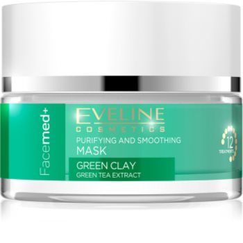 Eveline Cosmetics FaceMed+ Reinigende und glättende Gesichtsmaske mit grünem Ton
