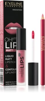 Eveline Cosmetics OH! my LIPS set de cosmetice pentru un aspect mat