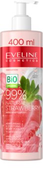 Eveline Cosmetics Bio Organic Natural Strawberry lichaamsyoghurt voor Droge en Geirriteerde Huid