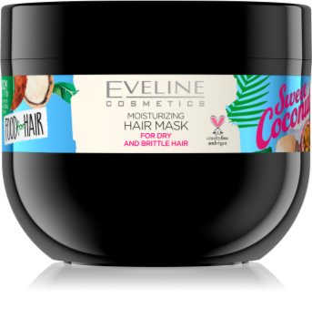 Eveline Cosmetics Food for Hair Sweet Coconut maska nawilżająca do włosów do włosów suchych i łamliwych