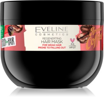 Eveline Cosmetics Food for Hair Aroma Coffee nährende Haarmaske für schwaches Haar mit Neigung zum Haarausfall