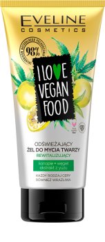 Eveline Cosmetics I Love Vegan Food erfrischendes Reinigungsgel zur Verjüngung der Gesichtshaut