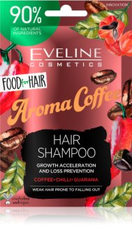 Eveline Cosmetics Food for Hair Aroma Coffee Stärkendes Shampoo für schwaches Haar mit Neigung zu Haarausfall